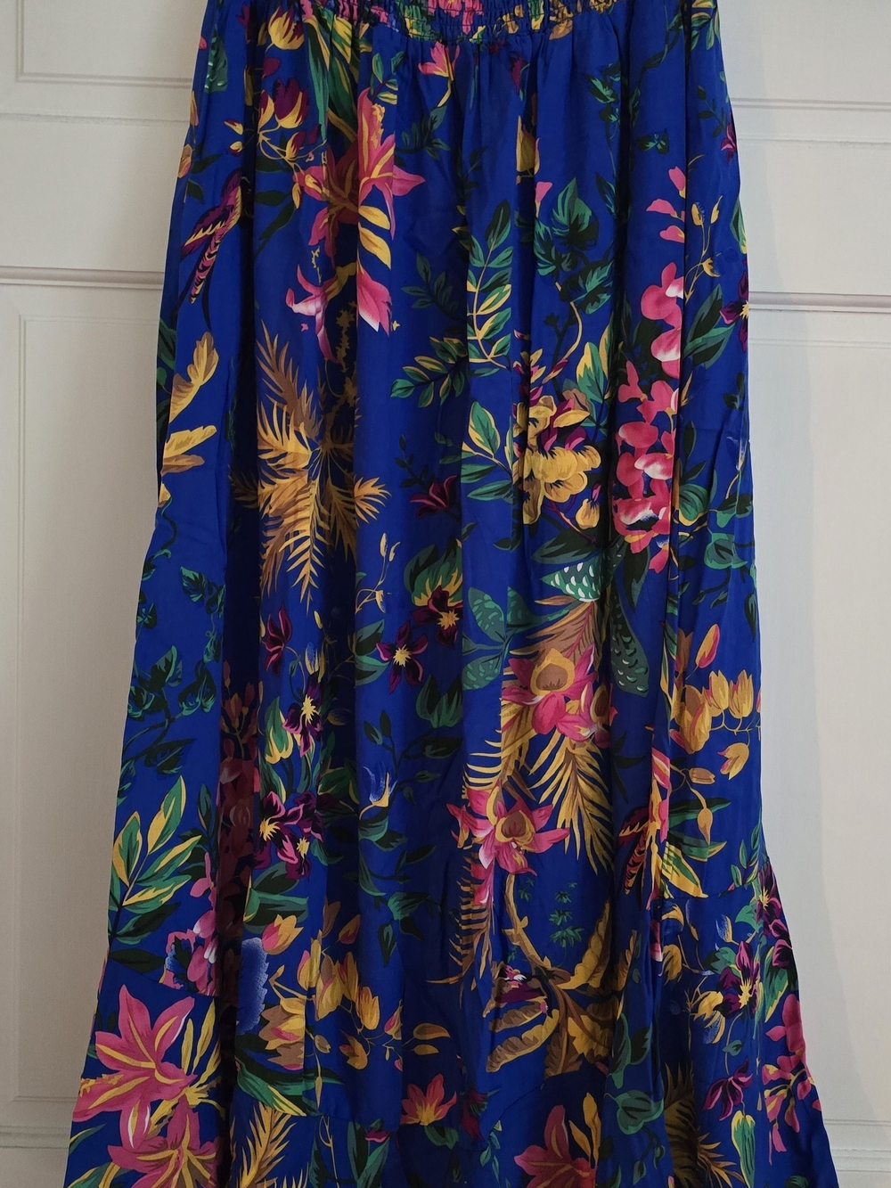 Cynthia Rowley Royal Blue Tropical Floral Slip Dress - Picture 3 of 4